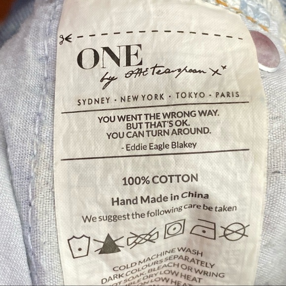 One By One Teaspoon Awesome Baggies Distressed Destroyed Blue Jeans - Picture 2 of 8